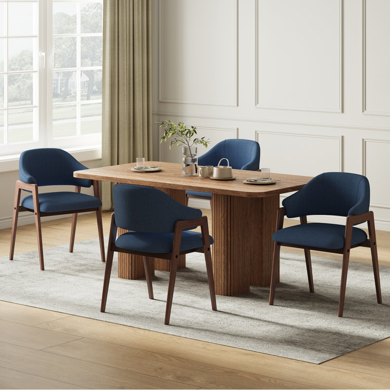 Fauteuil de salle à manger 19 po H 19 po, Bleu