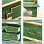 Armoire d'appoint en bois manufacturé vert massif