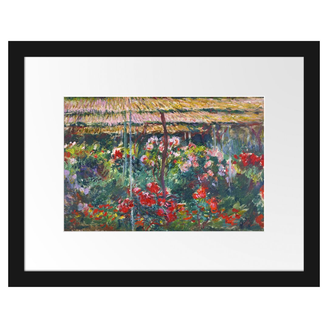 Gerahmter Kunstdruck Peony Garden von Claude Monet