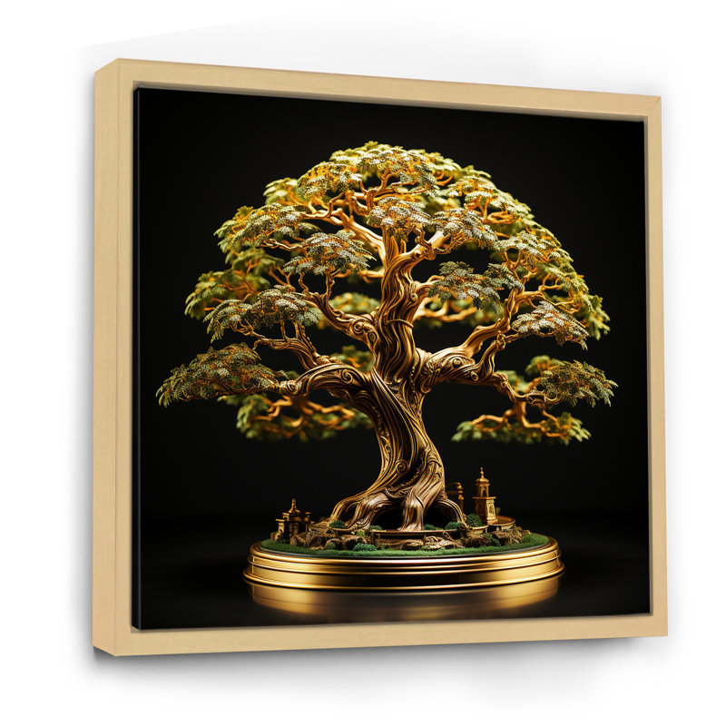 " Bonsai Tree Tranquility Expression ", Natural Floater Framed, 36" H x 36" W x 1.5" D