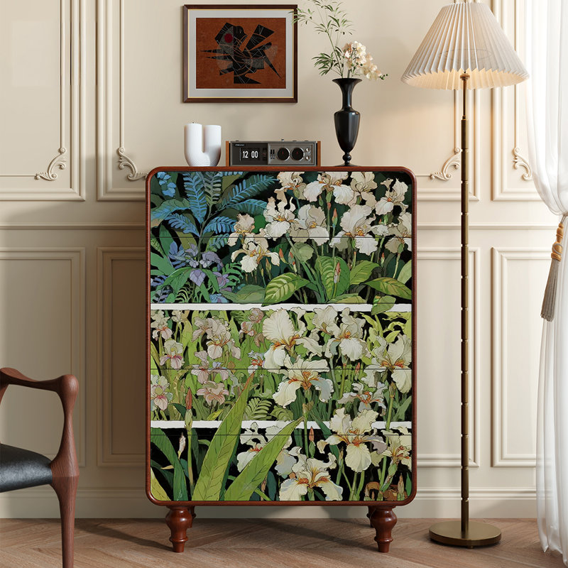 Commode à cinq tiroirs Floral