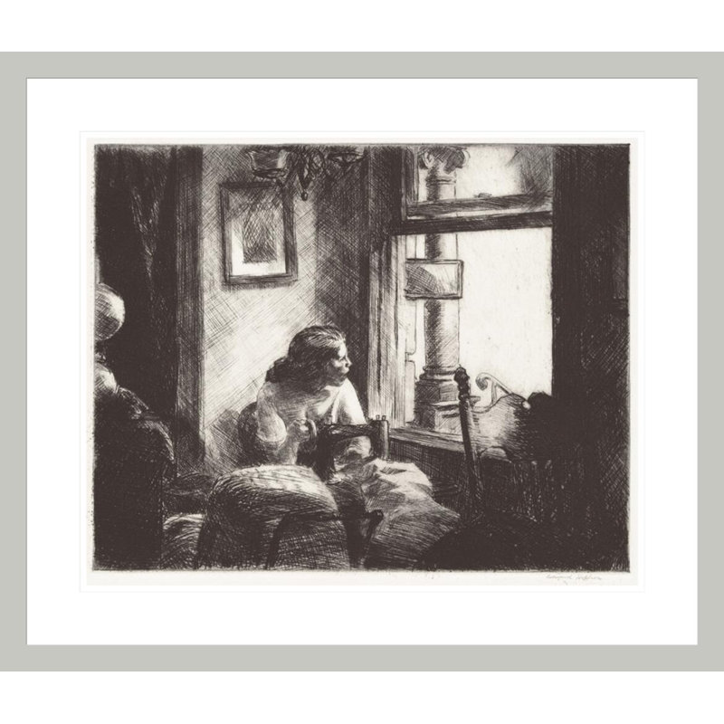 «East Side Interior» par Edward Hopper - impression giclée encadrée, H 23,5 po x l 27,46 po