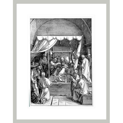 La mort de la Vierge de la série «La vie de la Vierge» par Albrecht Dürer, impression giclée sur cadre