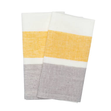KitchenAid Albany Green/White Matcha Cotton Kitchen Towel Set (4
