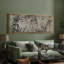 Faux texture de coup de peinture brune, œuvre d'art rustique neutre moderne, photos de décoration murale très grande abstraite, impression numérique sur toile giclée sur toile-107118394-111666025