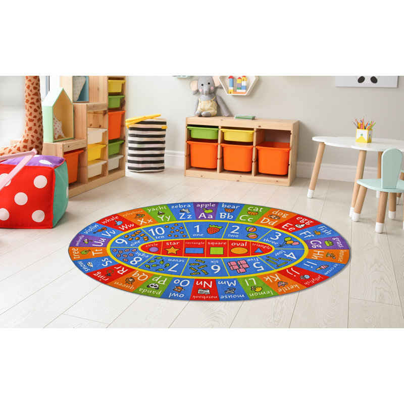 ABC Alphabet Numéros pour enfants, Ovale 3 pi 3 po x 4 pi 7 po