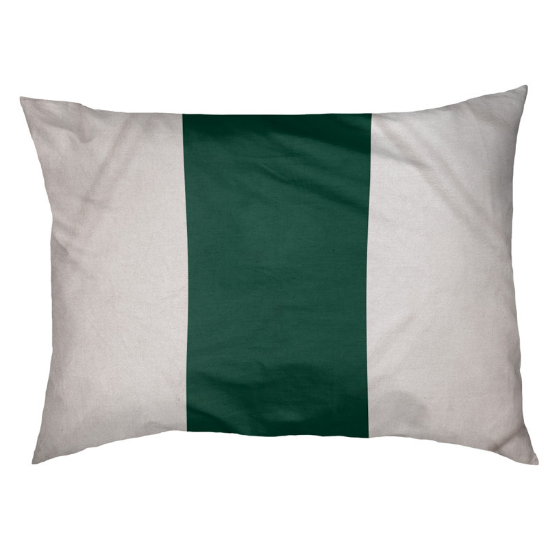 Coussin de lit pour chien Cincinnati, Moyen (H 6,5 po x l 40 po x P 30 po), Blanc/vert