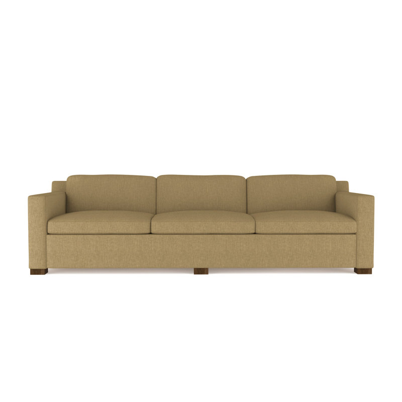Mercer Track-Arm Extra Long Sofa, Crushed Velvet Graphite, 33.5" H x 120" W x 39" D, Dark Brown