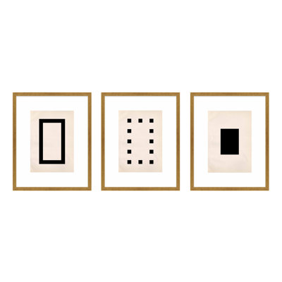Construction, Set of 3 by Eleni Psyllaki for Paradissi Digital Art - Framed Wall Art