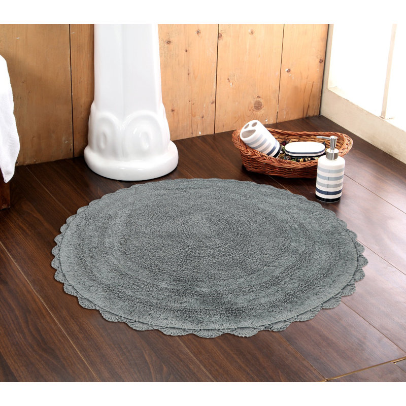 Tapis pour salle de bain 100% coton, Gris