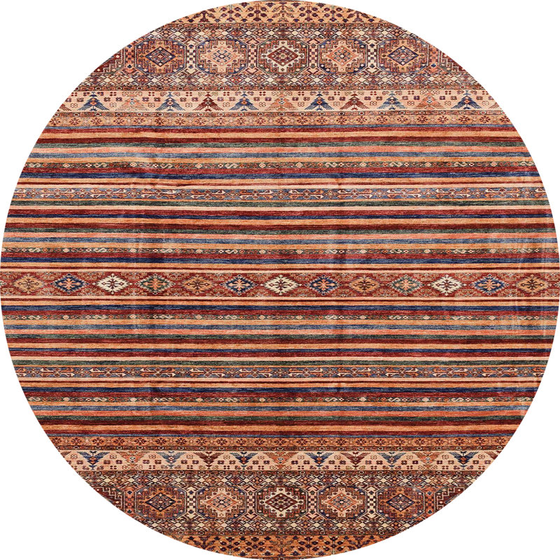 Tapis abstrait moderne 3695, Rond 6 pi