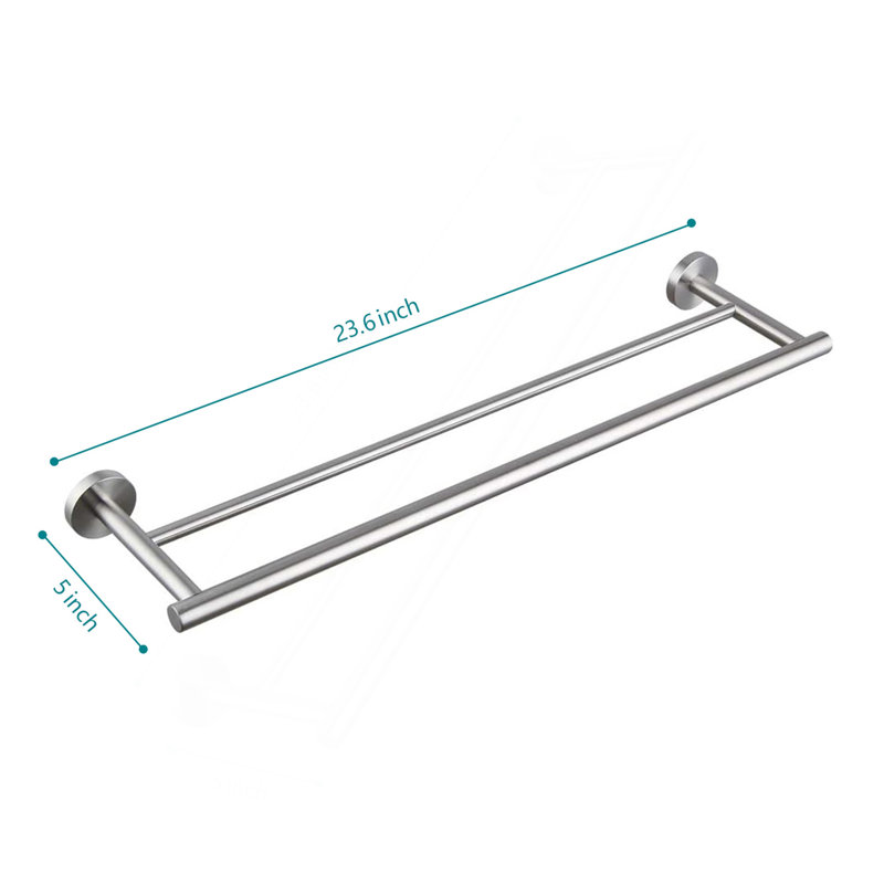 Porte-serviettes mural 23,6 po, Nickel brossé