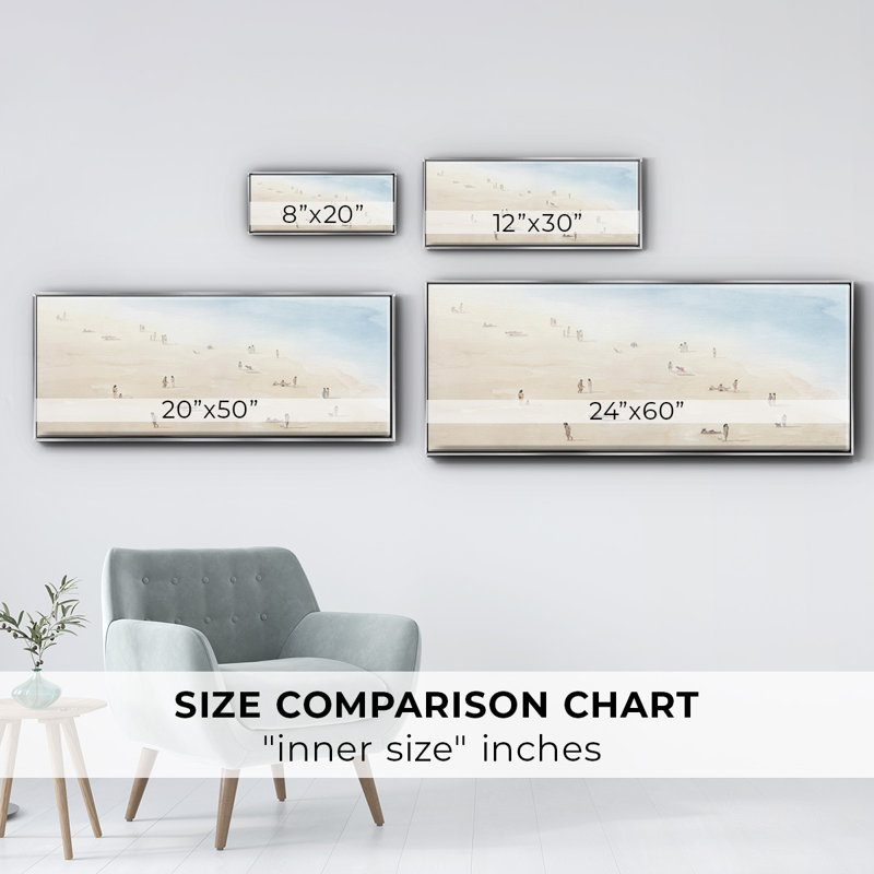 Beach Goers III- Framed Canvas
