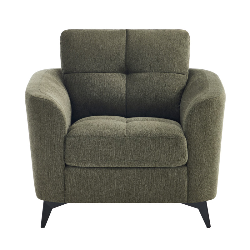 Upholstered Armchair, Green