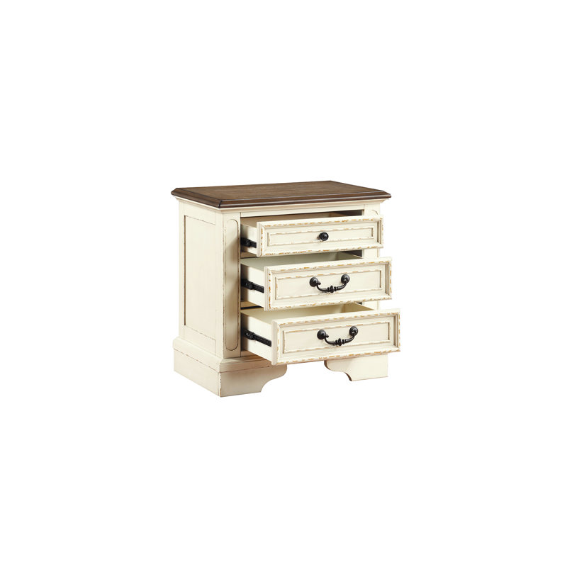 Azoriah 3 - Drawer Nightstand, Antique White