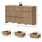 55.2''W 7-Drawer Dresser, Modern Fluted Wood Chest with Handleless Design, Large Storage Bedroom Dresser with Anti-Tip-243733640