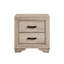 Table de chevet pour chambre contemporaine - 2 tiroirs avec plateau en stratifié au fini naturel et 2 tables d'appoint