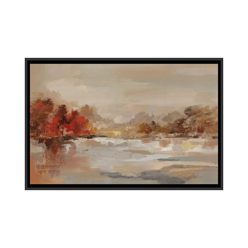 « late automne reminiscense », reproduction d’art sur toile tendue, H 18 po x l 26 po x P 1,5 po, Toile encadrée noire