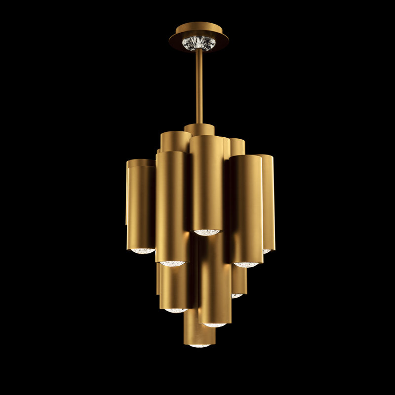 Tamara 16 - Light LED Pendant, 82 W, 31.63" H x 21.25" W x 21.25" D, Aged Brass