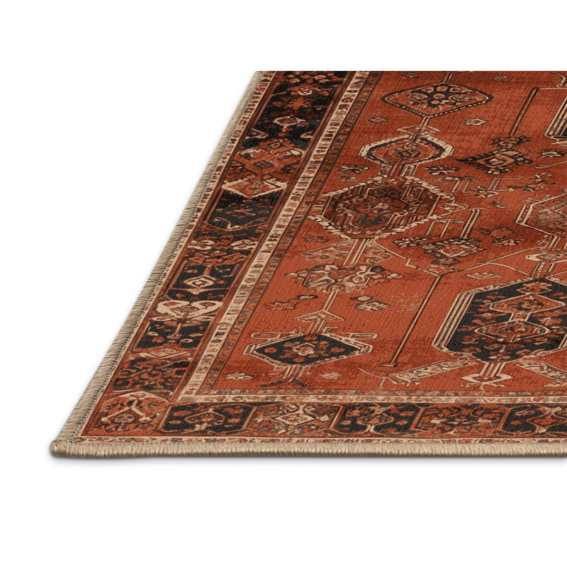 Tapis brun lavable à la machine, Carré 3 pi