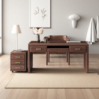 Walnut wood solid wood combination desk