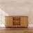 Modern TV Stand/Sideboard, 2 Door with Middle Shelf  (59 x 16 x 30in), Pecan-282875157-282875156