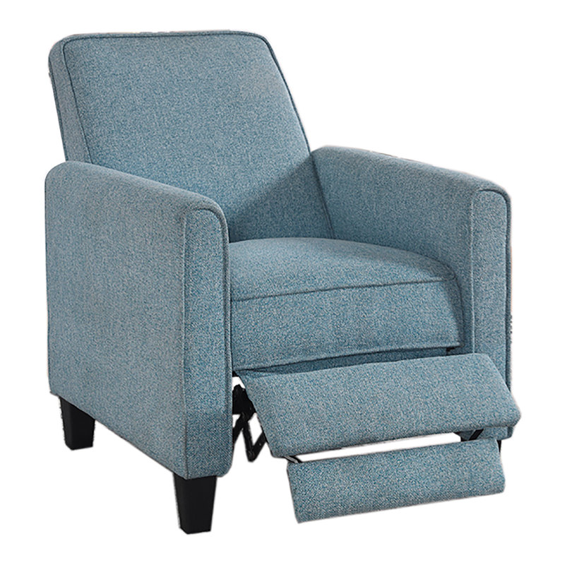 Fauteuil inclinable manuel oscillant standard de 27 po Mulvane, Lin bleu