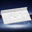42 po X P 22 po D Comptoir de salle de bain rectangulaire en marbre blanc cultivé