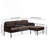 Modern L-Shaped Polyester Fabric Sofa with Ottoman-1187405456-1187405459
