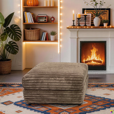 Gus 31.5"W Corduroy Ottoman