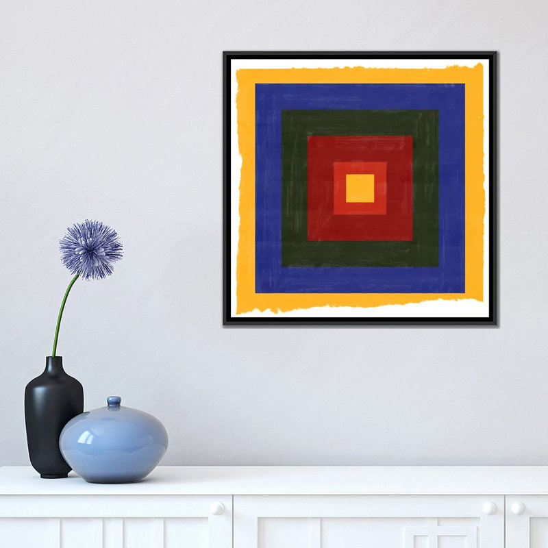 Albree Modern Color Stacks II, impression sur toile, H 18 po x l 18 po x P 1,5 po, Toile avec cadre flottant noir