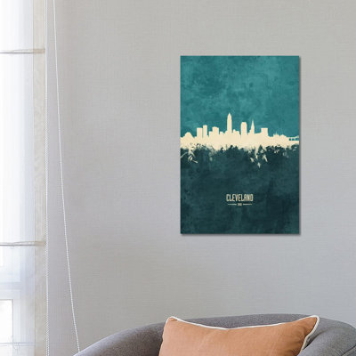 " Cleveland Ohio Skyline " by Michael Tompsett Painting Print