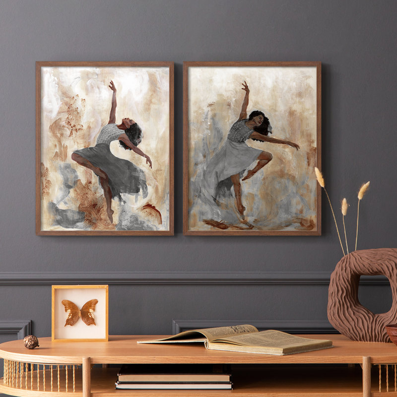 «Beautiful Dancer I», reproduction encadrée de qualité supérieure - prête à être accrochée - aucun clou requis - aucun clou requis