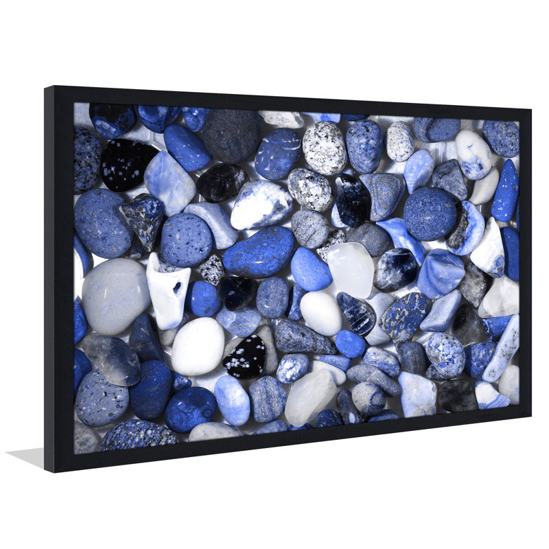 « water pierres 12 », reproduction de photo encadrée, H 27,5 po x l 39,5 po x P 0,75 po
