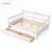 Storage Sleeper Platform Bed Full Size Multi-Functional Solid Wood White-Toned Daybed With Two Drawers-129384887-129384886