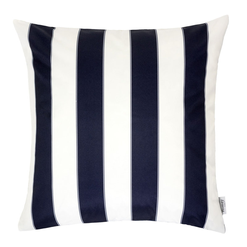 Horizon Stripe Pillow, Aqua, Square 20"