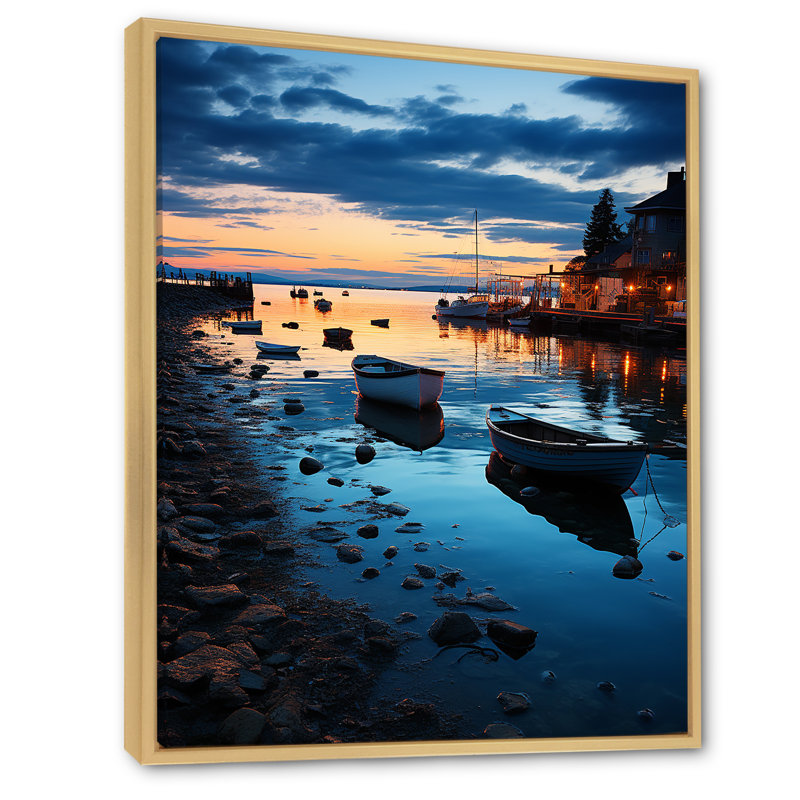 Port Harbor Serenade III - Imprimé, H 44 po x l 34 po x P 1,5 po, Cadre naturel flottant