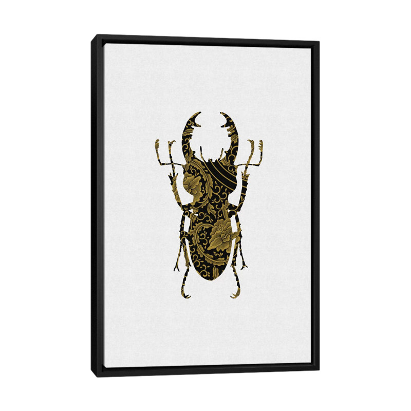 «Beetle III», impression sur toile, H 26 po x l 18 po x P 1,5 po, Toile avec cadre noir, Pas de tapis