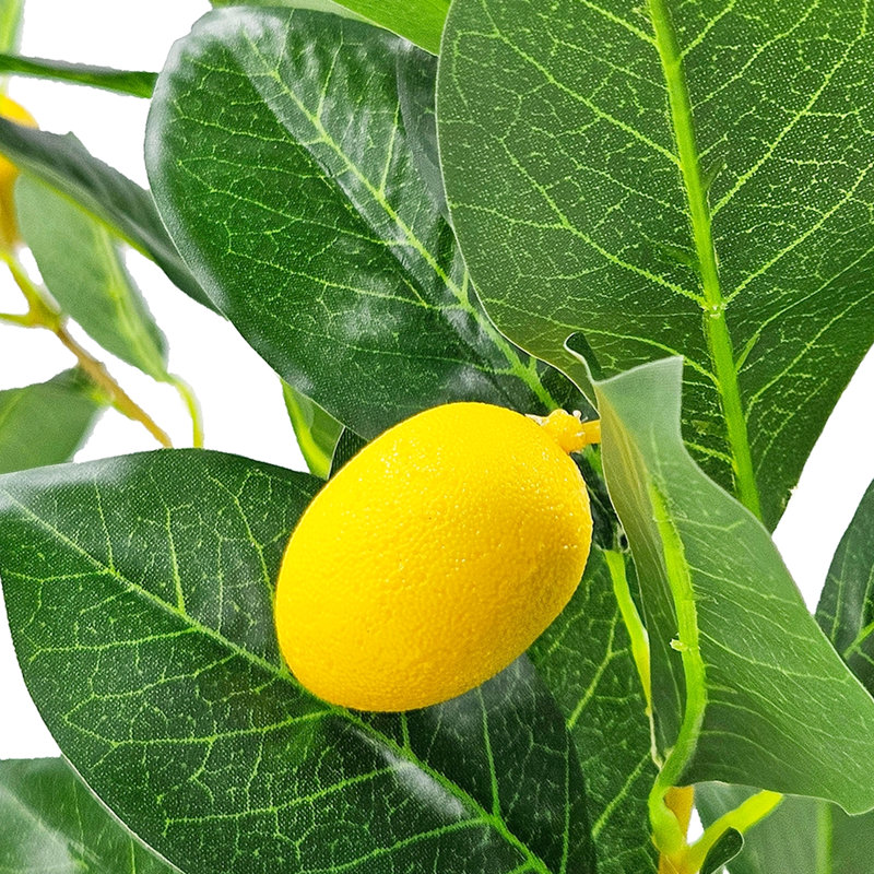 Citronnier artificiel réaliste 12 x 12 x 31,5 po dans un pot en plastique noir - apporte commodité et style à la décoration sans soleil ni arrosage du tout avec du matériel, de la verdure, idéal pour les petits