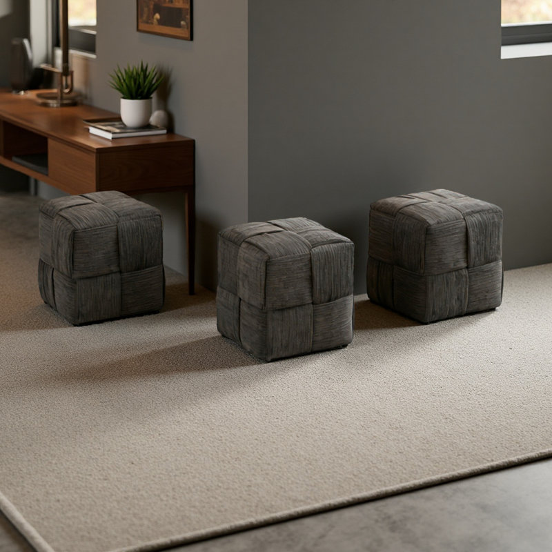 Repose-pieds en velours côtelé Classic Classic, Grey