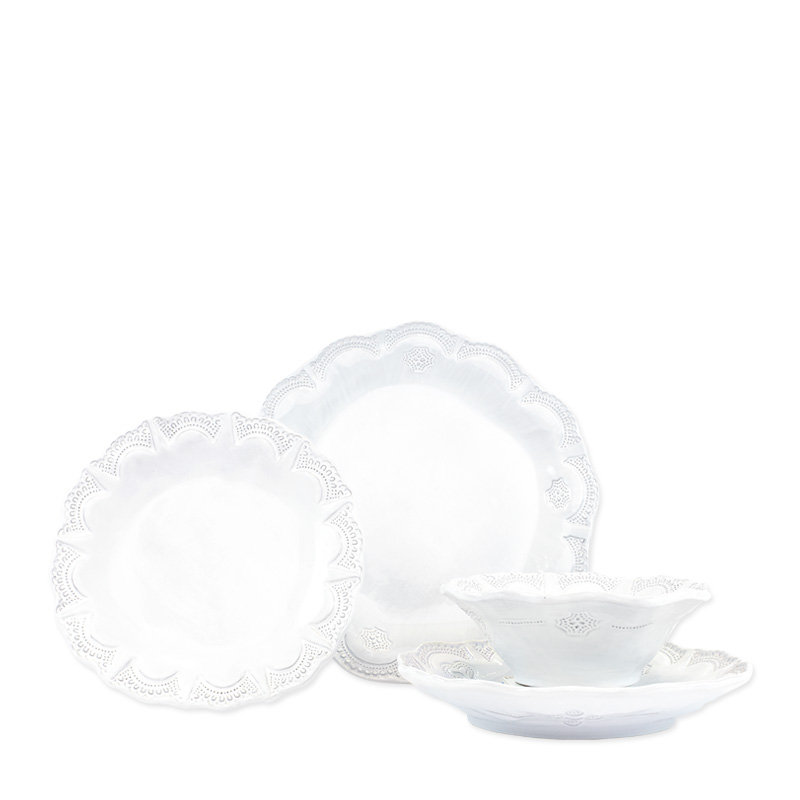 Incanto Handmade Stoneware Salad/Dessert Plate, White