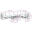  Garden Sofa Set With Cushion 8 Pcs Black Aluminium