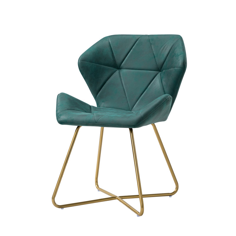 Chaise d'appoint en polyester touffeté l 24,4 po Briunna, Polyester vert