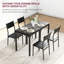 Ensemble de table de salle à manger pour 2 personnes HOMcom, table de cuisine moderne et chaises, ensemble de salle à manger pour coin-repas, petit espace, appartement, peu encombrant, noir-126035423