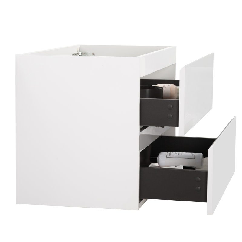 Armoire murale 30W - 201 sans lavabo, couleur blanche, possibilité de rangement de 20%, avantage du tiroir, look contemporain sans lavabo pour la salle de bain 30W-201, volume plus grand, silencieux