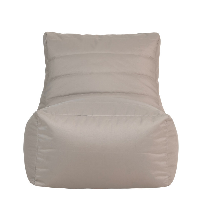 Outdoor Armless Lounge Chair, Beige