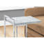 Table d'appoint en stratifié gris avec poignée et base en métal portatives pour les espaces de vie Chambre à coucher