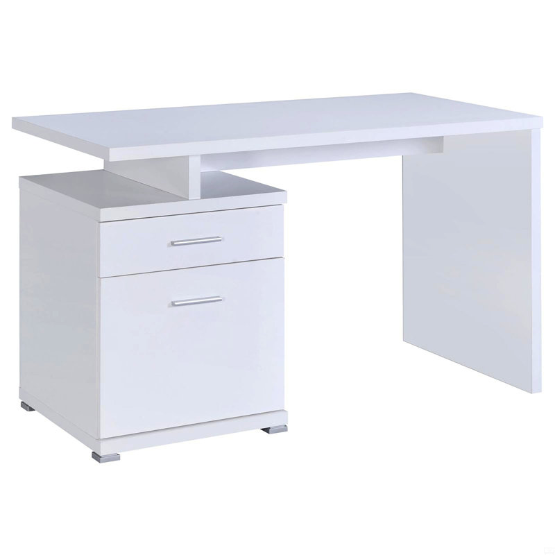 Bureau réversible à 2 tiroirs, Blanc