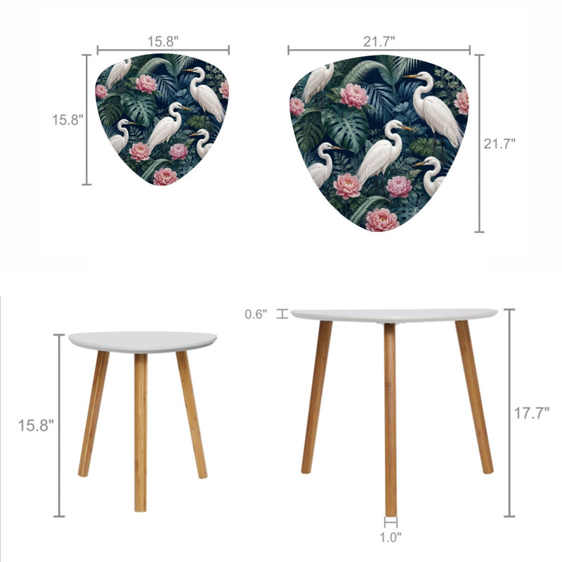 Ensemble de 2 tables basses gigognes Triangle