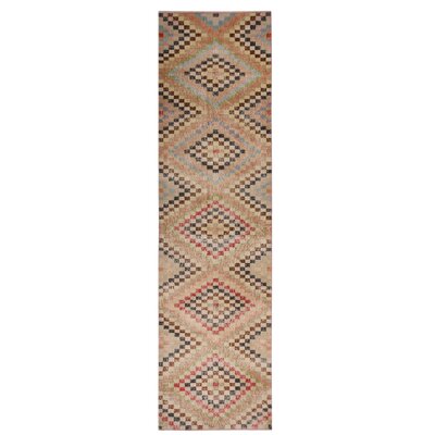 Pasha One-of-a-Kind Hand-Knotted 1950s Beige/Brown/Pastel 3'1"" x 11'2"" Wool Area Rug -  Rug & Kilim, 19957